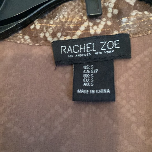 Snakeskin design ruffled blouse new small - Picture 4 of 5